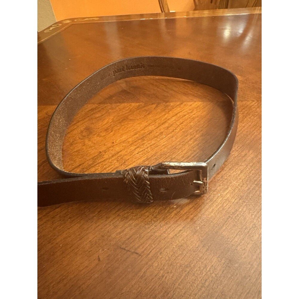 Paul Harris Med Belt With Gold Buckle Brown